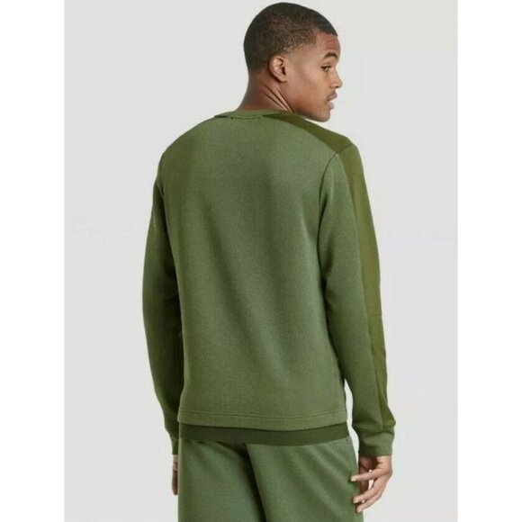 Mens Fleece Sweater Small Green Moisture Wicking Tech Activewear All in Motion - Picture 2 of 6